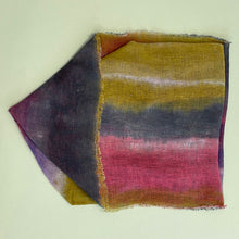 Load image into Gallery viewer, Hand dyed linen loop scarf 7
