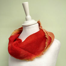 Load image into Gallery viewer, Hand dyed linen loop scarf 8
