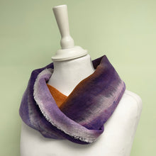 Load image into Gallery viewer, Hand dyed linen loop scarf 3

