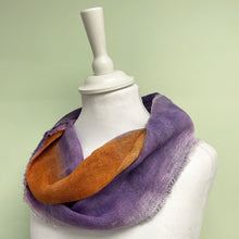 Load image into Gallery viewer, Hand dyed linen loop scarf 6
