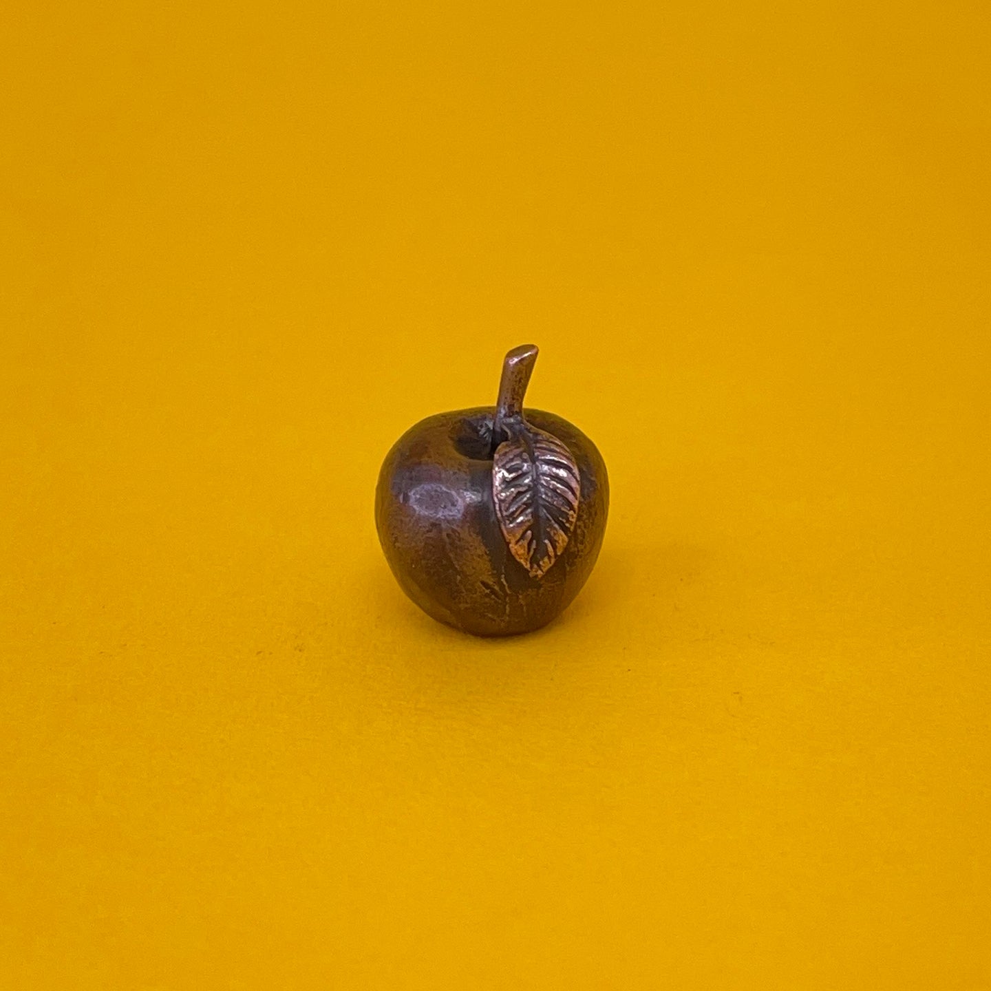 Apple miniature bronze sculpture