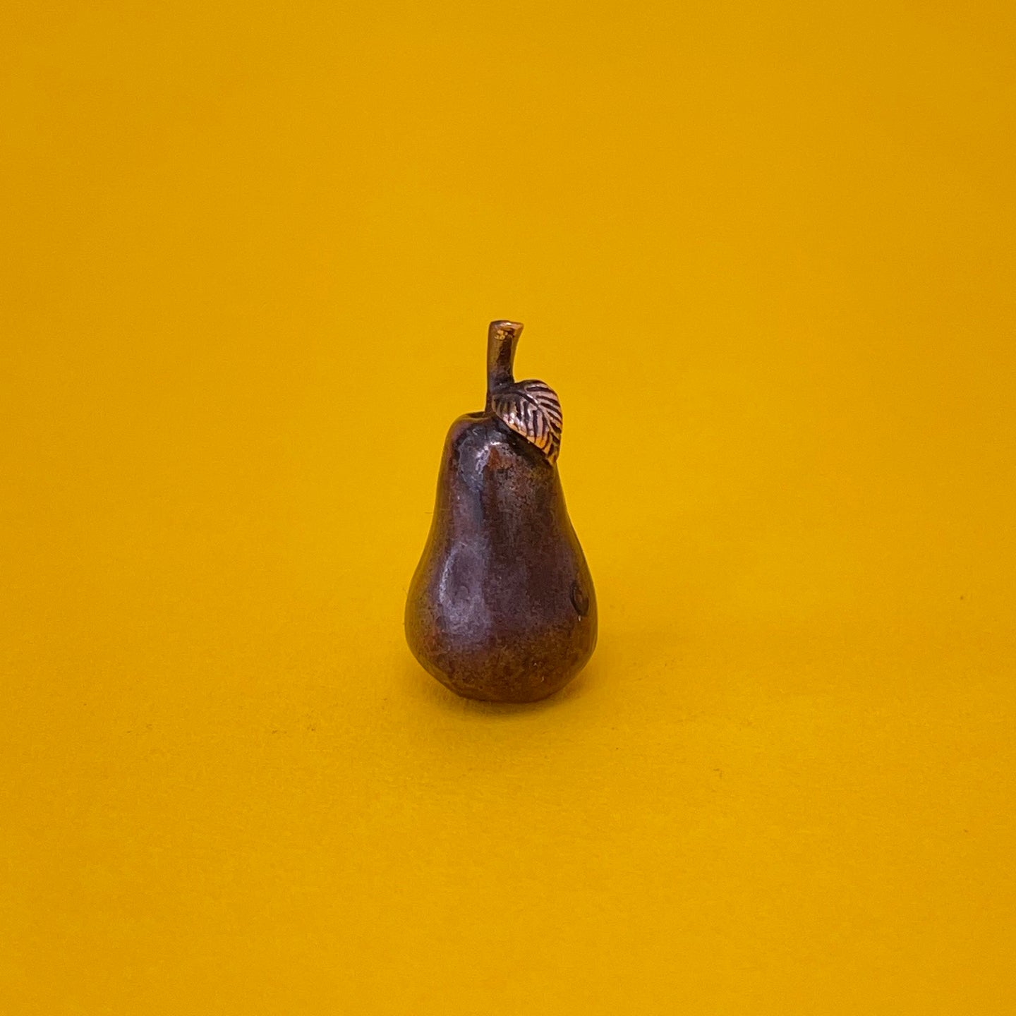 Pear miniature bronze sculpture