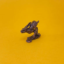 Load image into Gallery viewer, Running Hare miniature bronze sculpture
