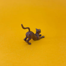 Load image into Gallery viewer, Stretching Cat miniature bronze sculpture
