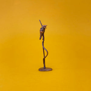 Reed Warbler miniature bronze sculpture