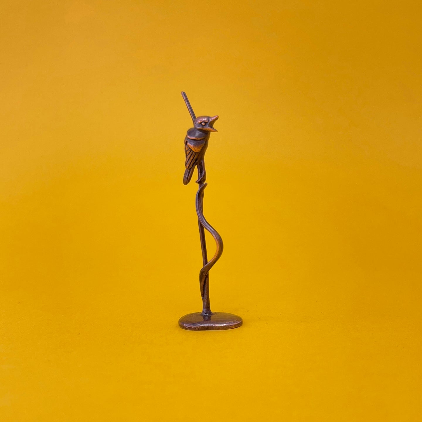 Reed Warbler miniature bronze sculpture