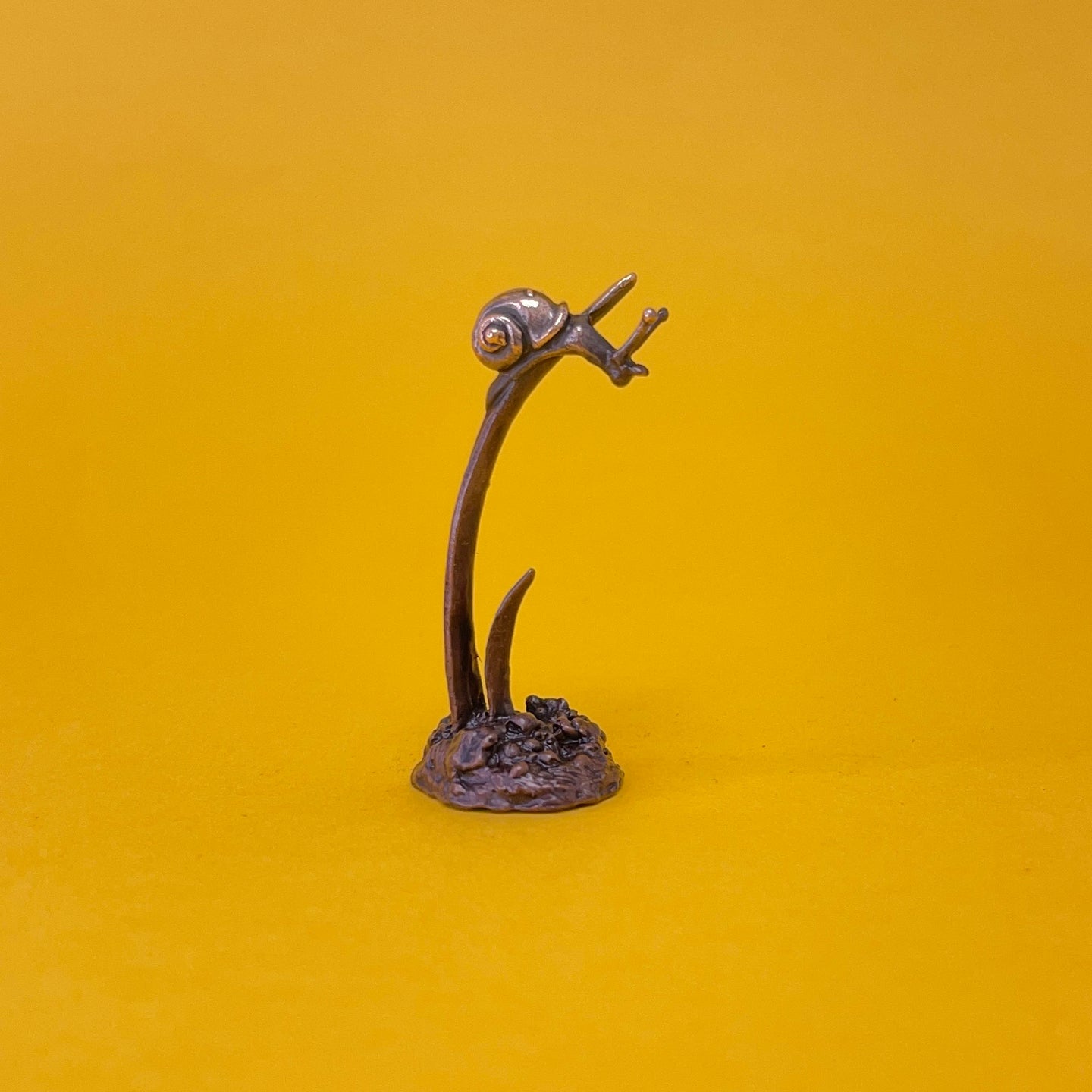 Garden Snail miniature bronze sculpture