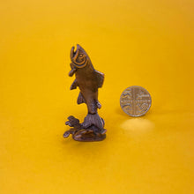 Load image into Gallery viewer, Salmon miniature bronze sculpture
