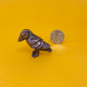 Puffin miniature bronze sculpture