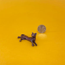 Load image into Gallery viewer, Lying Cat miniature bronze sculpture
