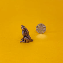 Load image into Gallery viewer, Moon gazing Hare miniature bronze sculpture

