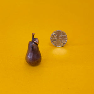 Pear miniature bronze sculpture