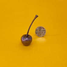 Load image into Gallery viewer, Cherry miniature bronze sculpture
