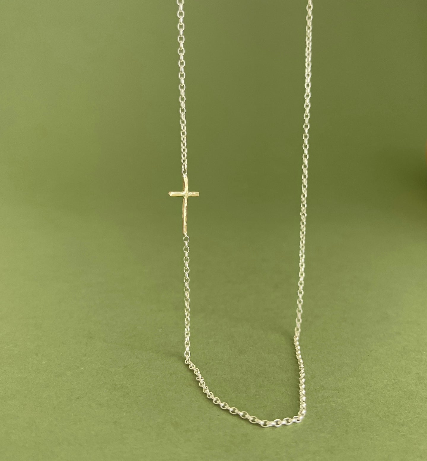 Gold cross necklace