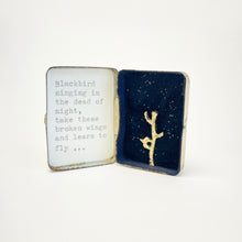 Load image into Gallery viewer, Blackbird singing trinket tin

