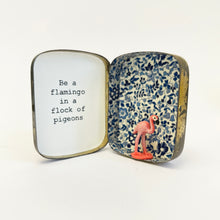 Load image into Gallery viewer, Be a flamingo trinket tin
