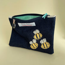 Load image into Gallery viewer, Make up / large purse - bees
