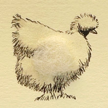 Load image into Gallery viewer, Mini card with felt detail - hens (m15)
