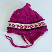 Load image into Gallery viewer, Chenille lined hand knit woollen hat - 3
