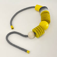 Load image into Gallery viewer, Felt bead necklace - mustard
