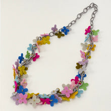 Load image into Gallery viewer, Felt bead necklace - flowers long
