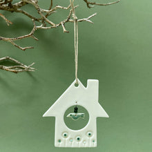 Load image into Gallery viewer, Porcelain birdhouse hanging

