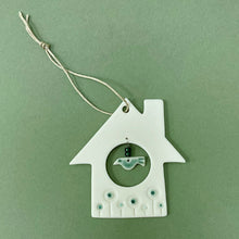 Load image into Gallery viewer, Porcelain birdhouse hanging
