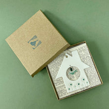 Load image into Gallery viewer, Porcelain birdhouse hanging
