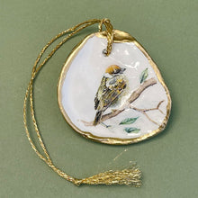 Load image into Gallery viewer, Oyster shell wall hanging - sparrow
