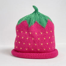 Load image into Gallery viewer, Baby Hat - pink strawberry

