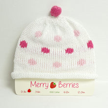 Load image into Gallery viewer, Baby Hat - pink dot

