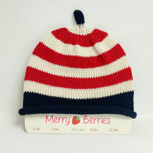 Load image into Gallery viewer, Baby Hat - red stripe
