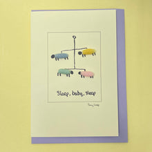 Load image into Gallery viewer, Card with felt detail - sleep baby sleep
