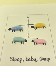 Load image into Gallery viewer, Card with felt detail - sleep baby sleep
