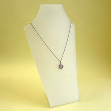 Load image into Gallery viewer, Silver and copper sunflower pendant
