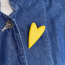 Load image into Gallery viewer, Scandi Brooch - yellow heart
