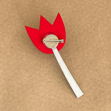Load image into Gallery viewer, Scandi Brooch - red tulip

