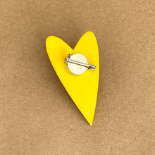 Load image into Gallery viewer, Scandi Brooch - yellow heart
