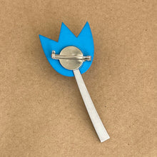 Load image into Gallery viewer, Scandi Brooch - blue tulip
