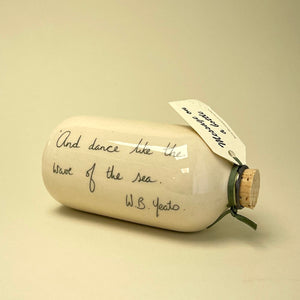 Ceramic quotation bottle - Yeats