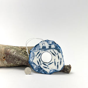 Porcelain Decoration - fish and wall