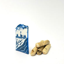 Load image into Gallery viewer, Porcelain Plaque - church, fish and wave
