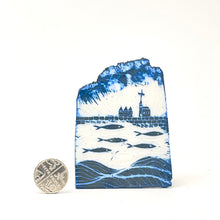 Load image into Gallery viewer, Porcelain Plaque - wall and fish
