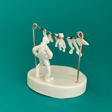 Load image into Gallery viewer, Ceramic sculpture - washing line
