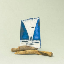 Load image into Gallery viewer, Porcelain Plaque - fjord and fish
