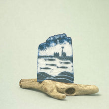 Load image into Gallery viewer, Porcelain Plaque - wall and fish
