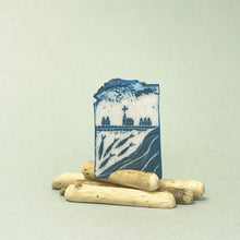 Load image into Gallery viewer, Porcelain Plaque - church, fish and wave
