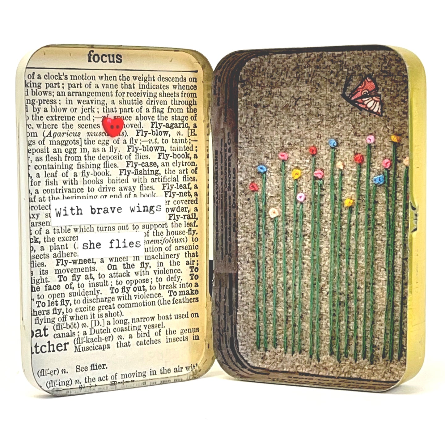 With brave wings trinket tin