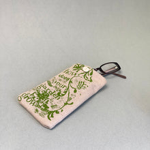 Load image into Gallery viewer, Linen glasses case - garden grow
