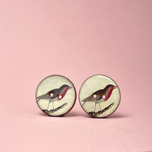Load image into Gallery viewer, Porcelain button pair - robin
